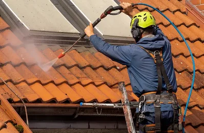 Démoussage et hydrofuge de toiture à Compans
